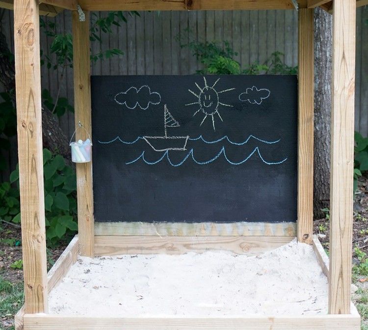 Byg et kridtbræt til børn i sandkassen