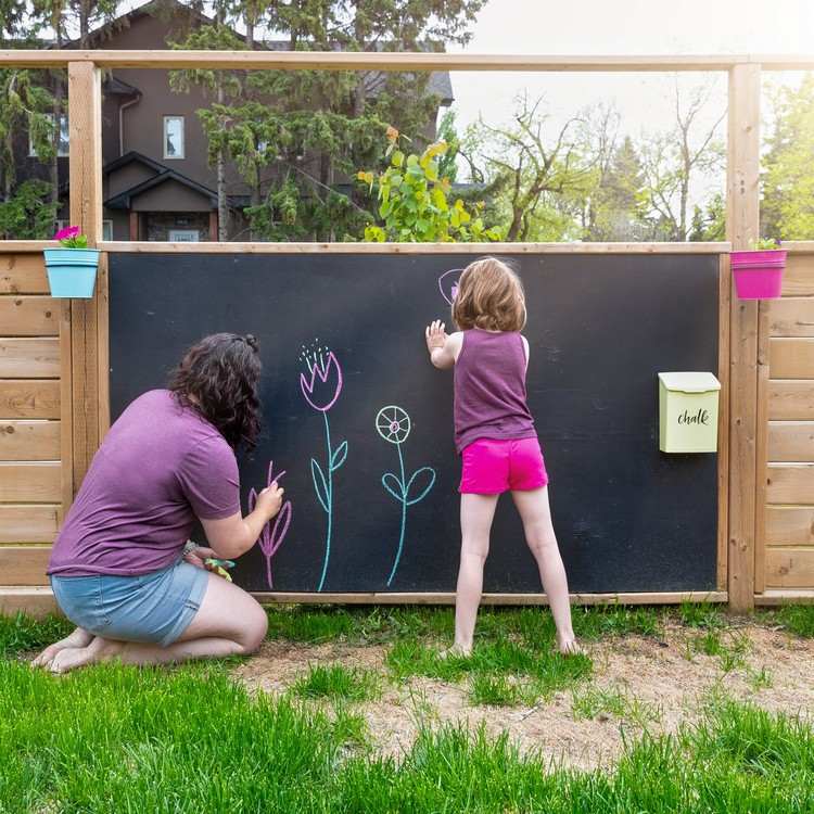 Lav blackboard uden for dig selv