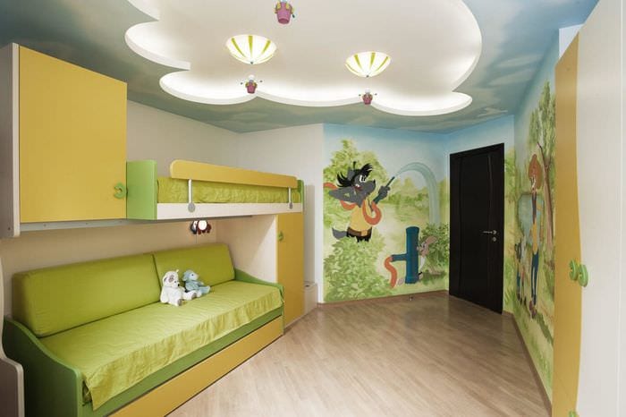 עיצוב תקרה בחדר הילדים