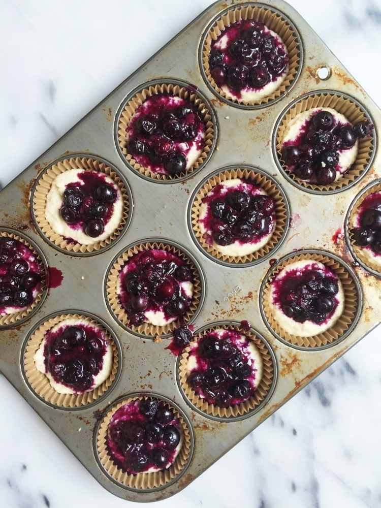 cheesecake muffins veganske glutenfri blåbær uden bagning