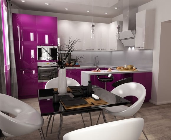 Hvis du har en kjøkken-stue, så mye bedre. Utfør visuell semi-sonering ved hjelp av en bardisk.