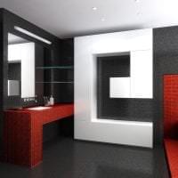 helles Schlafzimmer-Interieur im High-Tech-Stil-Bild