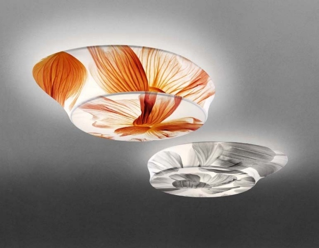 Wagashi loftslampe-Foscarini hvid sort orange design