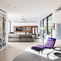 Lavendel lenestol i moderne stue