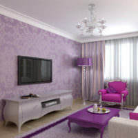 Stue design i lavendel farve