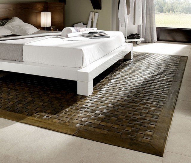 Håndvævede tæppetæpper design soveværelse seng ideer
