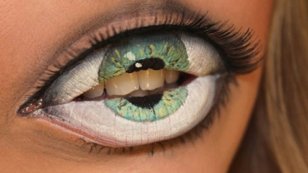 Eye make-up ideer grøn hvid sort