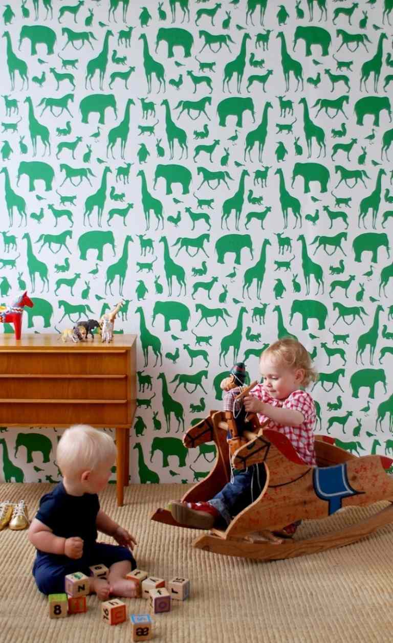 væg-design-børn-tapeter-fantasifuld-mønster-pige-dreng