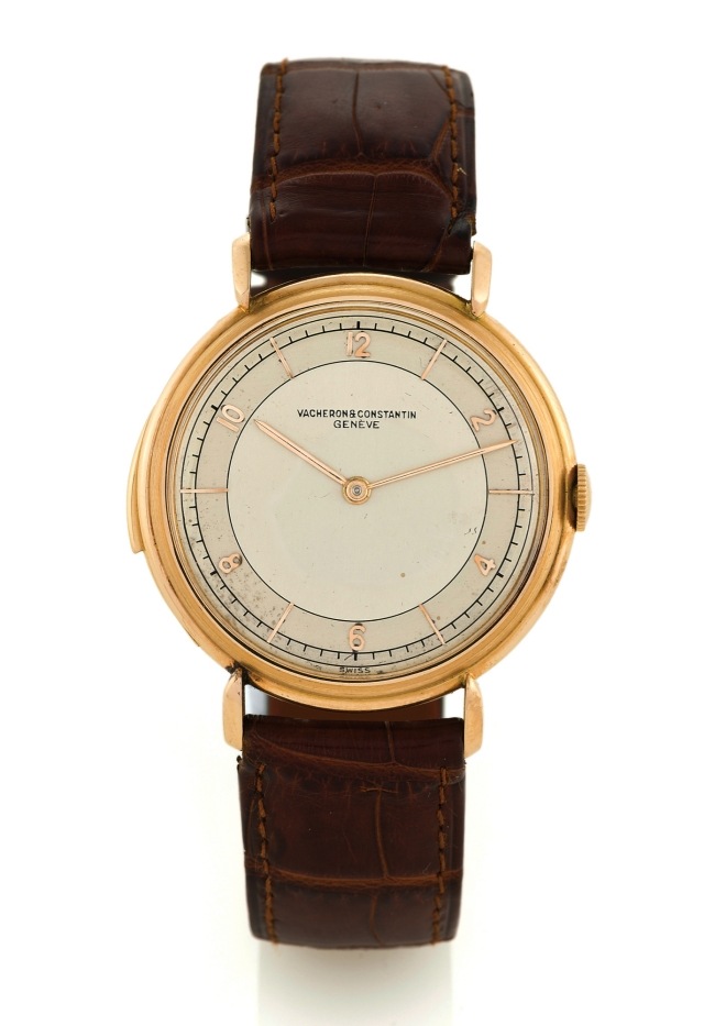 Luksus antikt armbåndsur - Vacheron Constantin - armbåndsur i læderrem
