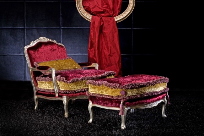 Møbeldesign Stue-Luksus Royal Style Model-Nobilis Vinrød Fodstøtte-Exedra