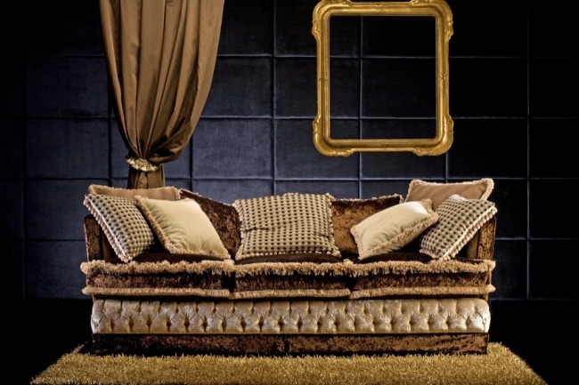 Luksus møbler-italiensk længsel romantik sofa-guld gardin-pude steward-exedra