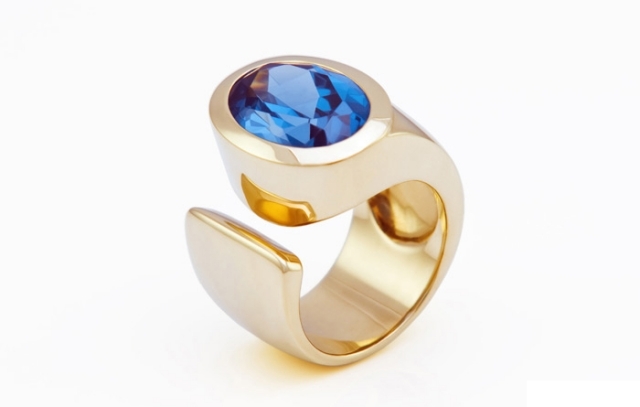 ring guld-ædelsten Topaz-moderne alberto parada