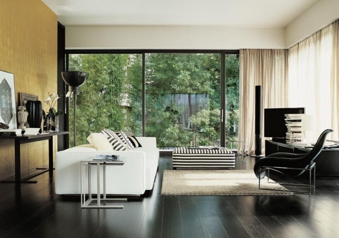 luksus designer sofaer fra Italien sort og hvid