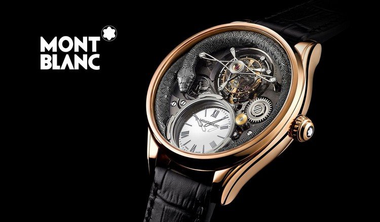 montblanc ur i retrostil med automatisk funktion og klassisk design