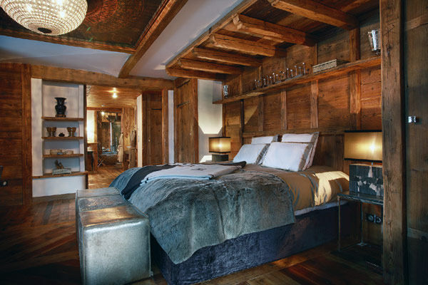 Marco Polo luksus alpine hytte i alperne træmateriale