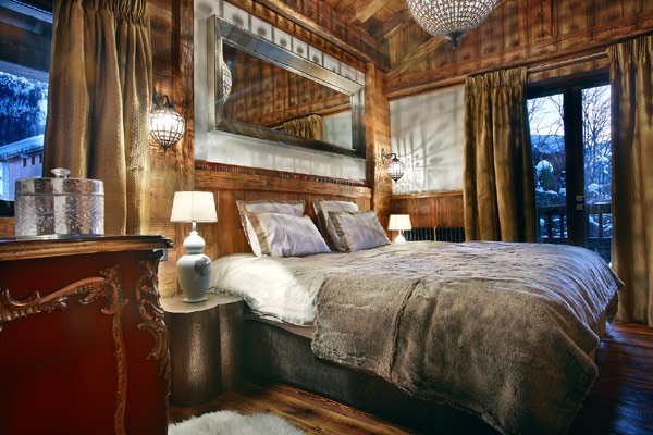 Marco Polo luksusbjerghytte i alpernes soveværelse