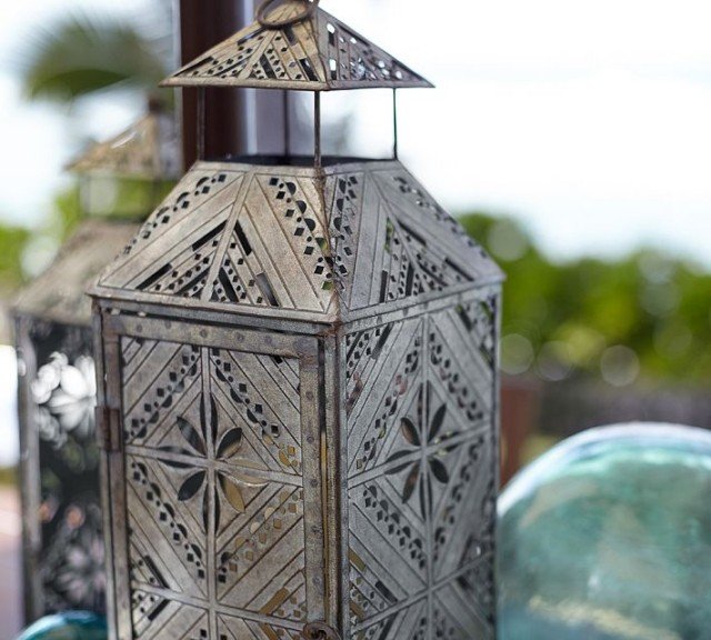 metalliske lanterne orientalsk dekoreret idébelysning
