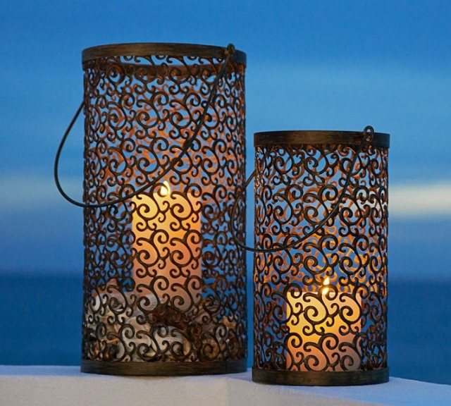 lanterne stearinlys udsmykkede design søjle stearinlys-udendørs dekorationer