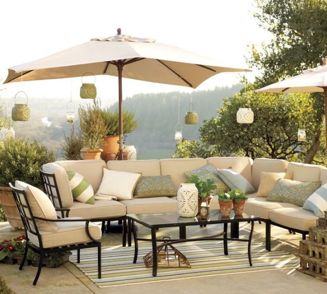 Havemøbler, sofabordsmetal, parasolophængte lanterner at lave selv