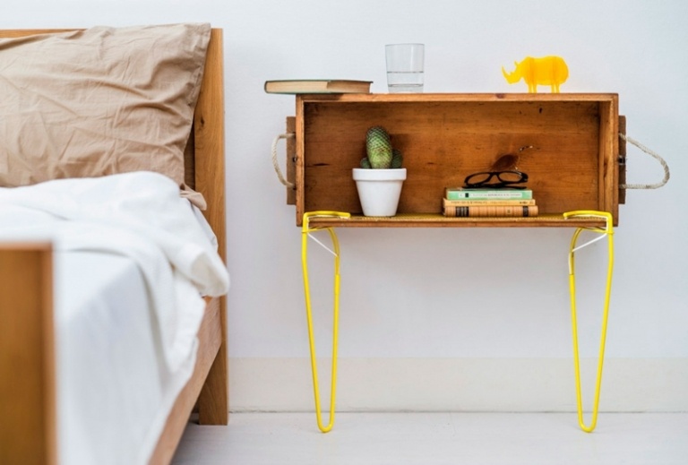 møbel tilbehør snap gul bord ben sengebord træ seng