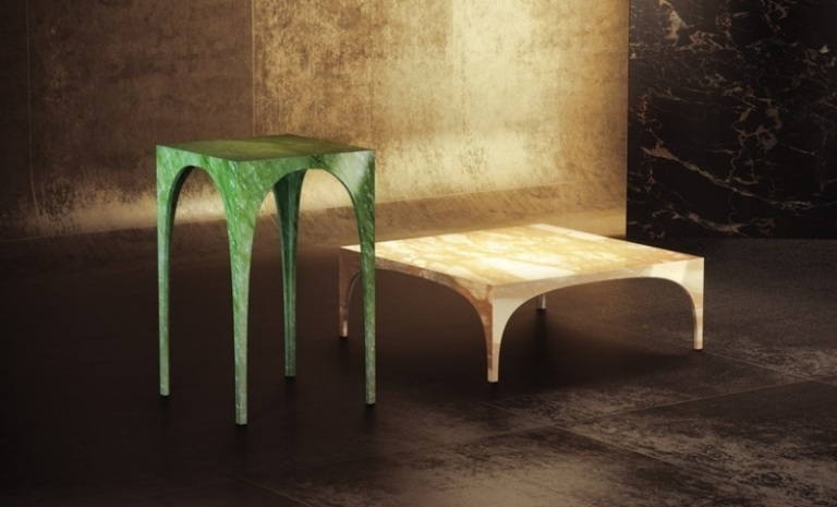 Møbler-marmor-lavere-sofabord-grøn-hvid