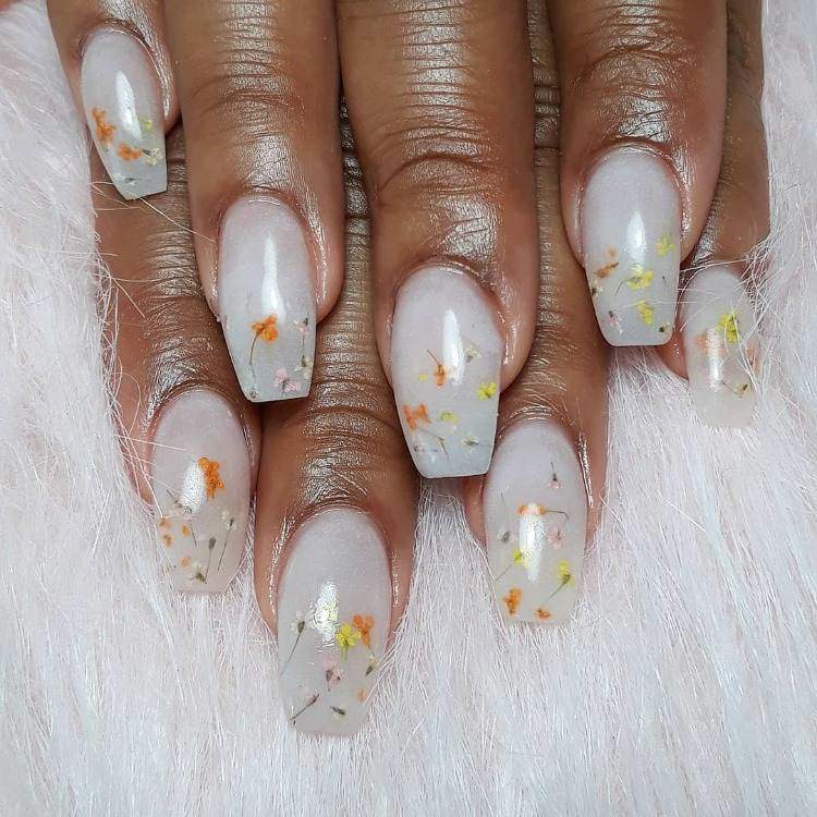 Milk Bath Nails negle akryl negle negle design ideer til sommer