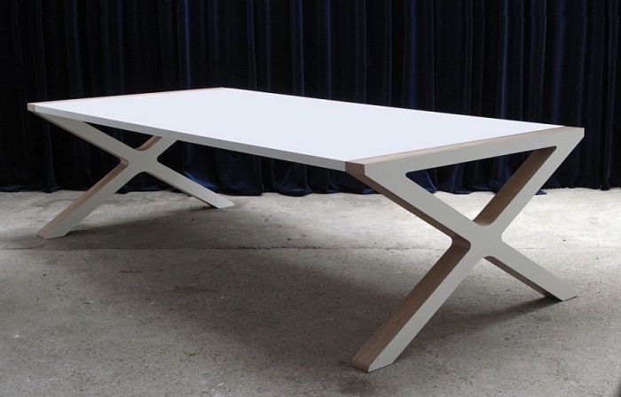 Møbler-i-hvide-x-ben-spisebord-moderne-design