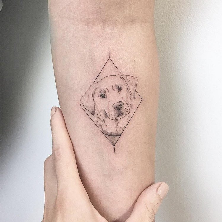 Overarm tatovering designs til kvinder tatovering hund minimalistisk