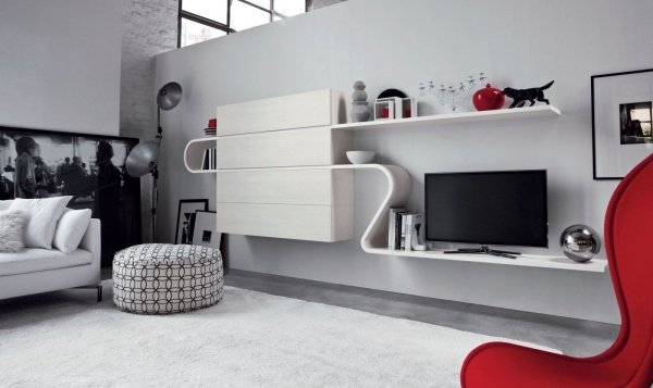 Novamobili Design møbelvægsystem Puristisk vægpladeindretning
