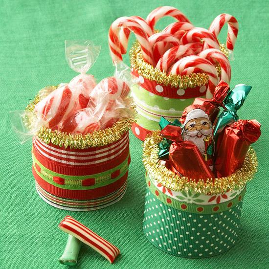 Candy Cane juledesign-slikkepindbeholder-julemønster strikstof