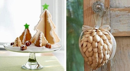 Pistaciekegler DIY juletræspynt ornamenter-honningkage ideer