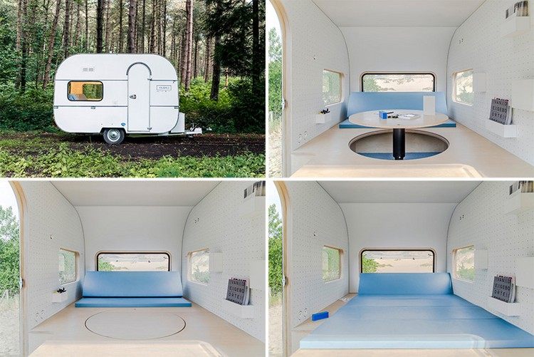 Mobil kontor campingvogn interiør funktionelt design