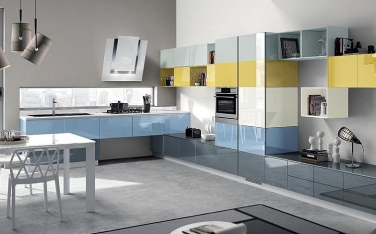 moderne emhætte-design-køkken-gul-blå-højglansICO-220V