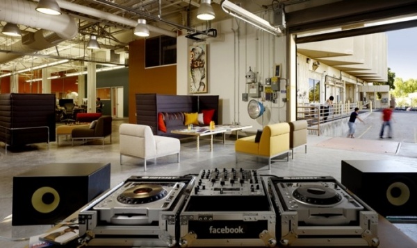 sejt kontordesign facebook palo alto california loungeområde
