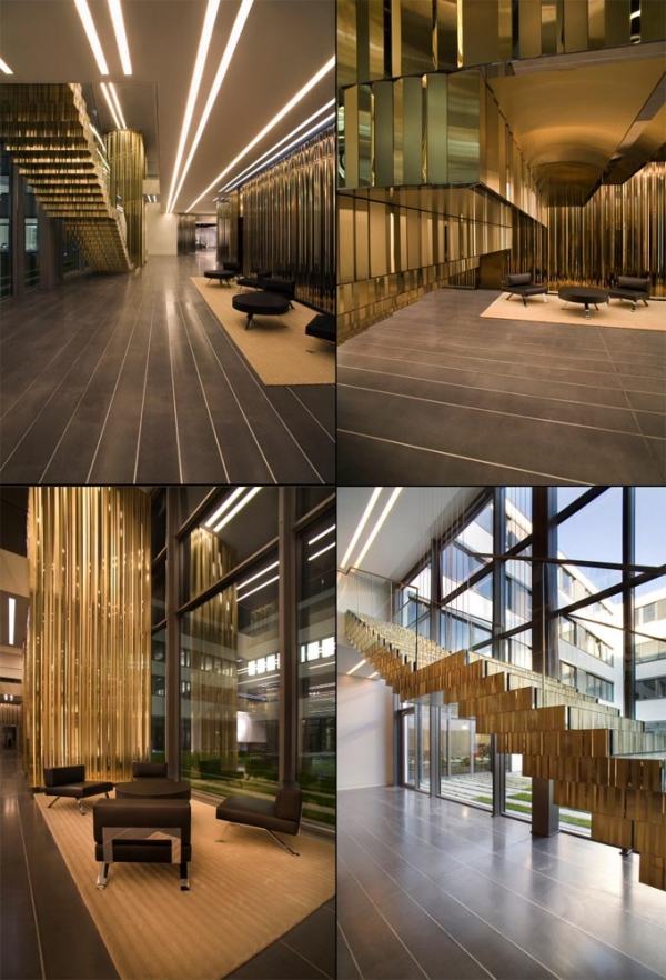 Escada hovedkvarter München seje kontordesign træelementer