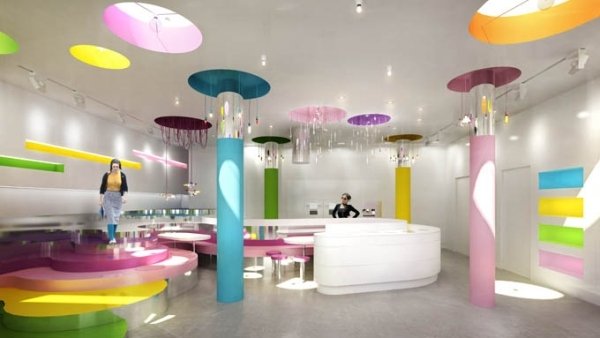 kreative atelier Exquise med cool kontor design paris farverige