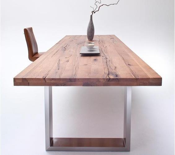 moderne massivt træ møbler spiseborde eg rustfrit stål Casa