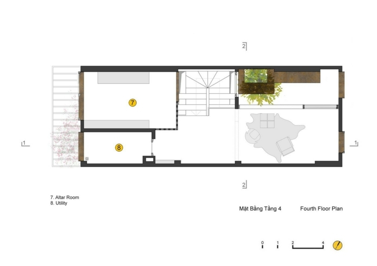 Moderne-rum-deler-rækkehus hus-plan-vieter-øverste etage-tag-terrasse