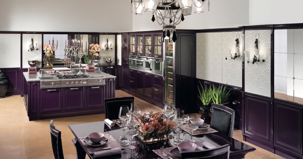 Luksus lilla køkkenø italiensk design