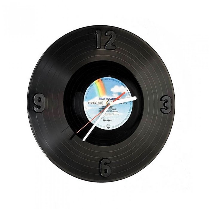 Moderne vægure-vinyl kronometer-krøllet loddemetal