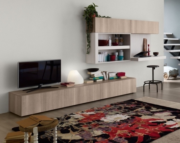 Designer opbevaring væg-skrivebord-reol-hjemmekontor-stue-tv-møbler-klap dørkurv