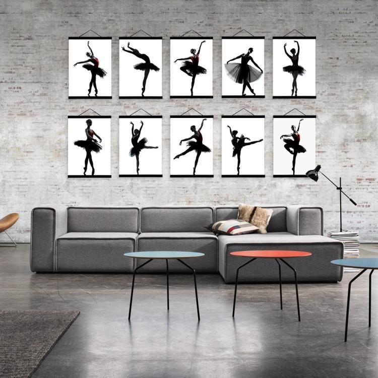 vægdesign-sort-hvid-balerinaer-modulære-sofa-billeder-sideborde