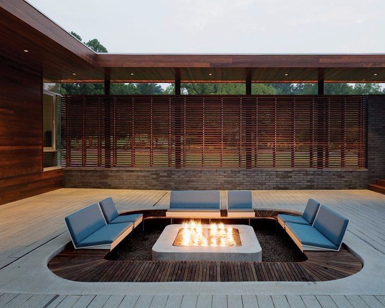 moderne-terrasse-pejs-følelse god-inspiration-ideer-designer-pejs-udendørs-område-nedsænket