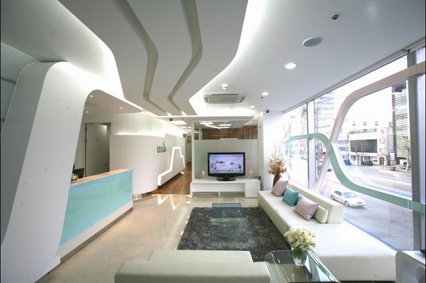 moderne kontordesign - venteværelse i klinikken