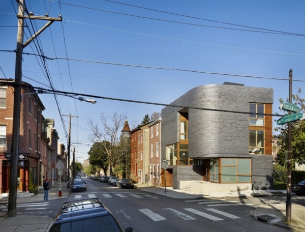 Hus hjørne arkitektur USA-grå