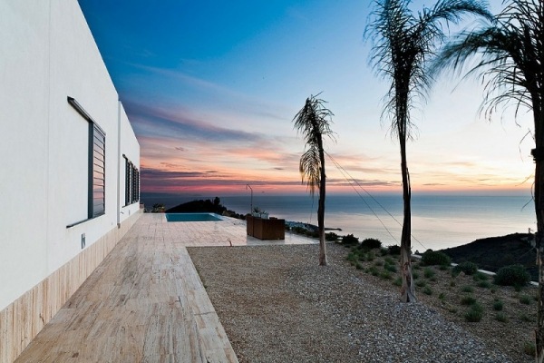 moderne sommerhus udsigt middelhavet aa hus