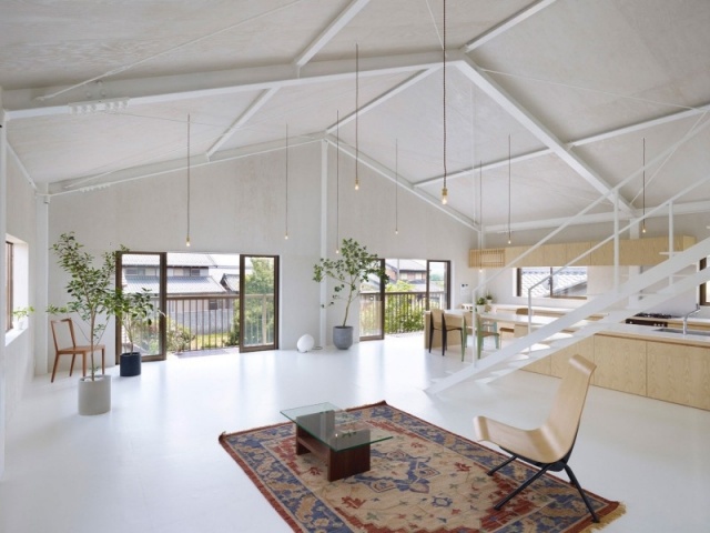 moderne hus japan åben grundplan rummelig hvid