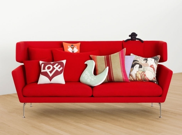 Rød designer sofa pude accent