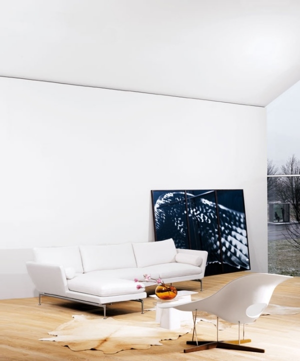 Hvid hjørnesofa designer Couch-Vitra Design