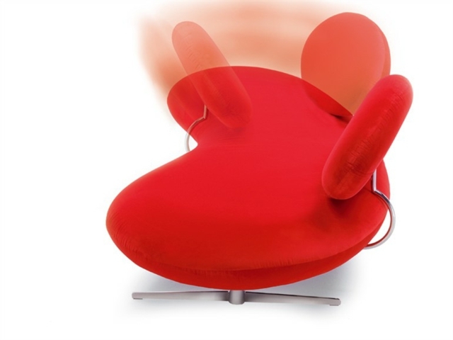 Møbler kollektion sofa rød justerbare ryglæn
